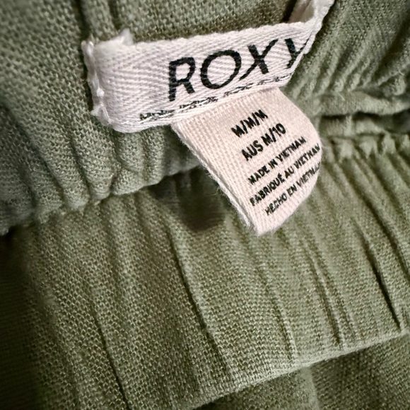 Roxy Olive Linen Pants - Picture 3 of 4